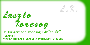 laszlo korcsog business card